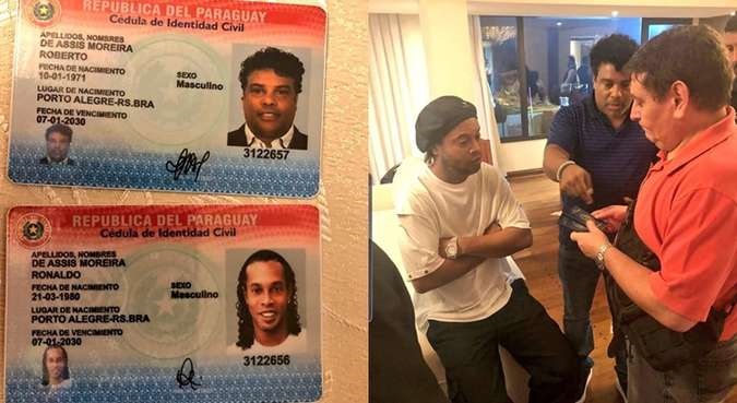 O ex-jogador e o irmão Assis estão sendo investigados no Paraguai pelo suposto uso de passaportes adulterados para entrar no país (foto: Divulgação/Ministério Público do Paraguai)
