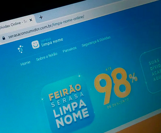 Feirão Serasa Limpa Nome online para auxiliar no reaquecimento da economia com a crise do novo coronavírus (Foto: Reprodução)