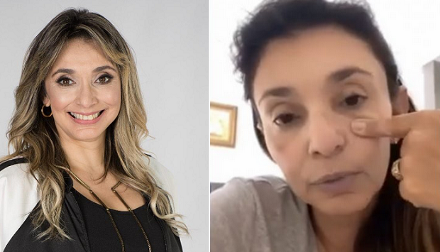 Cantora gospel Soraya Moraes, antes e depois de ser infectada pelo Covid-19 (Foto: Montagem | CFF)