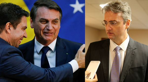 Alexandre Ramagem com Bolsonaro e Rolando Alexandre (Foto: Reprodução | Montagem)