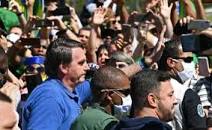 Ato foi convocado em apoio ao governo, em meio à pandemia - Foto: AFP / Ansa - Brasil