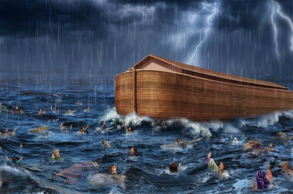'Noé levou cem anos para construir a arca. Podemos supor que, se outras pessoas quisessem embarcar na arca e serem salvas, poderiam tê-lo feito. Entretanto, isso exigiria fé. Uma vez que Deus fechou a porta, já era tarde demais; elas perderam a chance (Gênesis 7:16)' - Ilustração Google