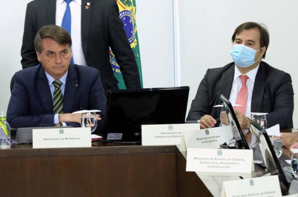 Jair Bolsonaro e Rodrigo Maia (Foto: Luis Macedo | Câmara dos Deputados)