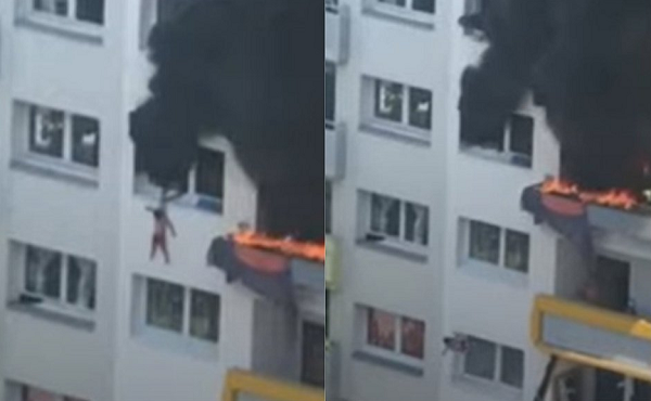 Crianças foram internadas por inalação de fumaça, junto a outras 17 vítimas do fogo (Foto: Reprodução)