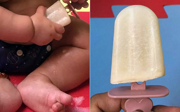 Picolé de leite materno ajuda a nutrir e amenizar o calor da criança (Fotos: Daniele Vasconcelos | Divulgação)