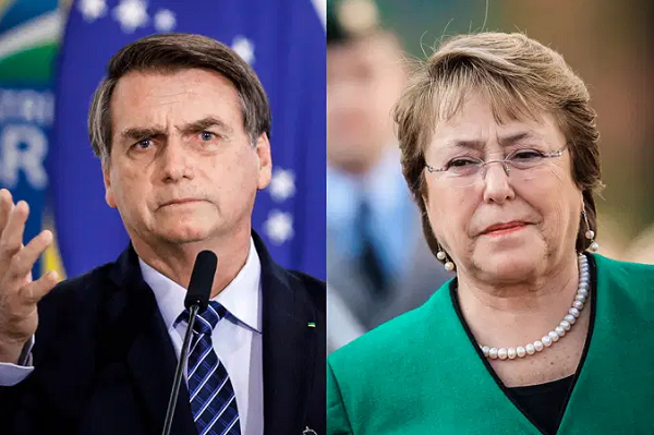 Bolsonaro ataca alta comissária da ONU, Michelle Bachelet (Foto: Montagem | Exame)