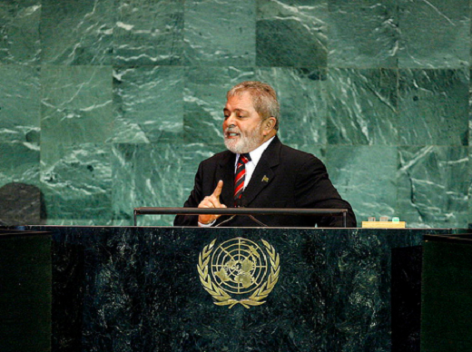 Lula durante discurso feito na Assembleia Geral das Nações Unidas em 2009 (Foto: ONU)