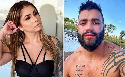 Mallu Ohanna, ex-mulher do jogador Dudu e o cantor sertanejo Gusttavo Lima (Foto: Reprodução | Montagem)