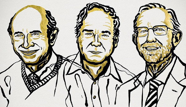 Harvey J. Alter, Michael Houghton e Charles M. Rice, responsáveis pela descoberta do vírus da hepatite C (Foto: Reprodução)