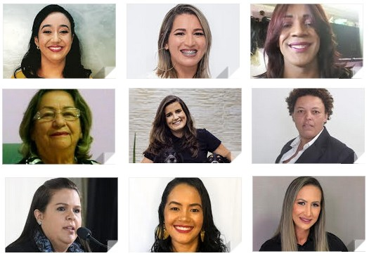 Algumas representantes do público feminino, no município, que pleitearam uma cadeira na Câmara de Vereadores (Foto: Montagem | CFF)