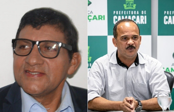 Rinaldo Chaveiro (DC) e o candidato á reeleição, Elinaldo Araújo (DEM) (Foto: Montagem | CFF)