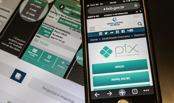 Pix é o pagamento instantâneo brasileiro. O meio de pagamento criado pelo Banco Central (BC) em que os recursos são transferidos entre contas em poucos segundos, a qualquer hora ou dia (Foto: Marcello Casal Jr | Agência Brasil)