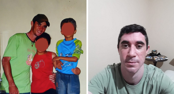 Portador de vitiligo, Gildásio na adolescência (esquerda) e depois já adulto (direita) (Foto: Reprodução/Acervo pessoal)