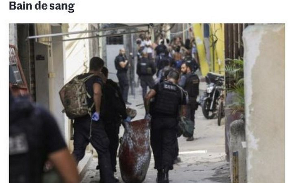 Reportagem do jornal francês Le Monde fala em 'banho de sangue' (Foto: Reprodução | Site Le Monde)