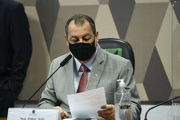 Presidente da Comissão Parlamentar de Inquérito (CPI) da Covid do Senado, Omar Aziz (PSD-AM)(Foto: Edilson Rodrigues | Agência Senado)