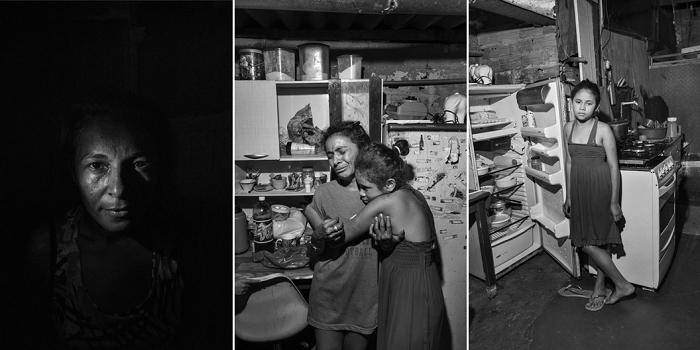 A família de Rosilene Maria Ferreira da Silva, 41, vive de bicos e doações (Foto: Reprodução/UOL)