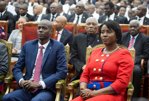 Presidente do Haiti, Jovenel Moise e a primeira-dama, Martine Moise (Foto: Reprodução)