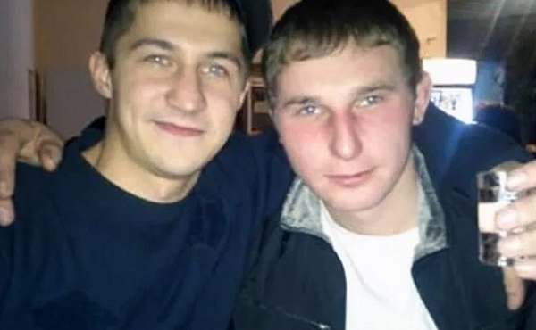 Oleg Sviridov, acusado de estupro, e o amigo Vyacheslav M, que o matou após encontrar vídeo de abusos sexuais (Foto: Reprodução)