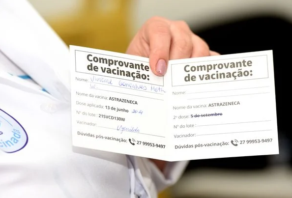A vacinação com as duas doses ou em dose única será comprovada mediante a apresentação do Certificado Covid (Foto: Reprodução)