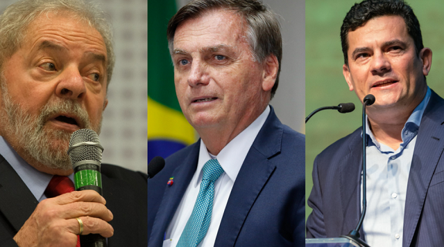 Lula, Bolsonaro e Moro são os pré-candidatos mais bem posicionados na pesquisa eleitoral de novembro do instituto Paraná Pesquisas (Foto: Lula Marques/PT; Alan Santos/PR; Saulo Rolim/Podemos)