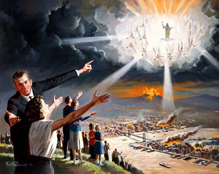 'Então aparecerá no céu o sinal do Filho do homem; e todas as tribos da terra se lamentarão, e verão o Filho do homem, vindo sobre as nuvens do céu, com poder e grande glória'. (Mateus 24;30)