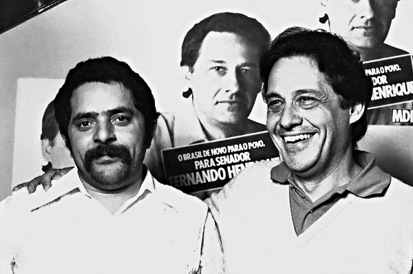 Lula e FHC na campanha para o senado em 1978 (Foto: Divulgação)