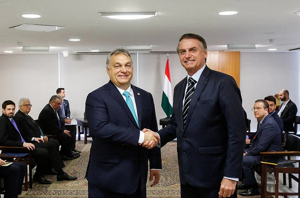 Presidente Jair Bolsonaro (PL) e o primeiro-ministro húngaro Viktor Orbán (Foto: Reprodução)
