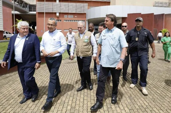 Presidente Jair Bolsonaro (PL) durante visita às instalações do Campus Integrado de Manufatura e Tecnologia (Cimatec), do Senai (Foto: Reprodução)
