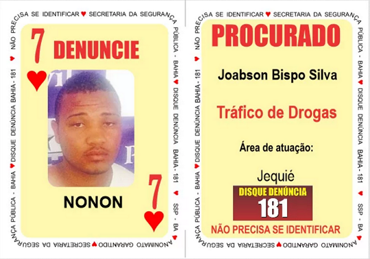 Com três mandados de prisão em aberto, Joabson Bispo, apresentou documento falso no momento da prisão, na tentativa de despistar os policiais (Foto: Reprodução)