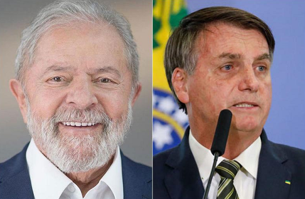 Ex-presidente Lula (PT) e o presidente Jair Bolsonaro (PL) (Foto: Reprodução)