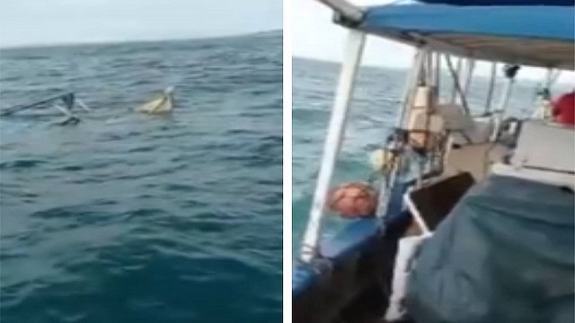 Quatro homens saíram para a pescaria na madrugada do de quinta-feira (2), quando o barco em que estavam afundou (Foto: Reprodução)