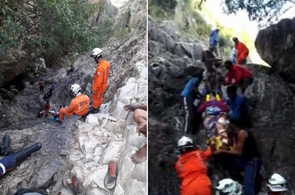Mulheres faziam trilha na região quando uma pedra dos cânions se desprendeu e atingiu as duas (Foto: Reprodução)