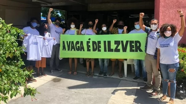 Manifestação de movimentos sociais para a Universidade Federal de Sergipe nomear como professor o doutor em direito Ilzver Matos, aprovado em concurso em 2019. Imagem: Divulgação.