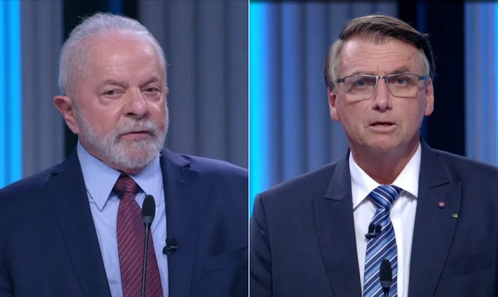 Equipe dos dois candidatos à Presidência preveem encontro marcado por acusações e montam estratégias de ataques - Luiz Inácio Lula da Silva (PT) e Jair Bolsonaro (PL) no debate entre presidenciáveis na TV Globo Foto:Reprodução