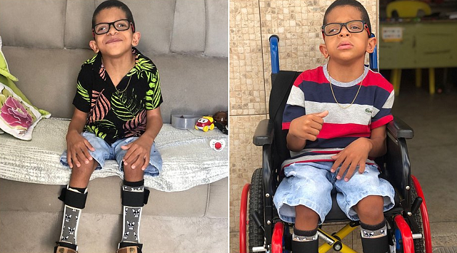 O pequeno Daniel Santos Mota, de 8 anos (Fotos: Arquivo Pessoal)