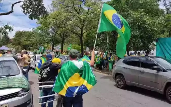 Manifestação bolsonarista na Raja Gabaglia, em Belo Horizonte (foto: Divulgação)