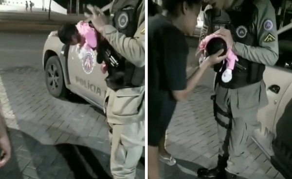 Bebê estava engasgada com leite materno (Foto: Reprodução)