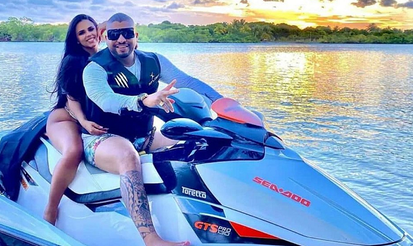 Rodrigo da Silva Santos, de 33 anos, e Hynara Santa Rosa da Silva mortos a tiros em uma praia de Barra do Jacuípe (Foto: Reprodução/Instagram)