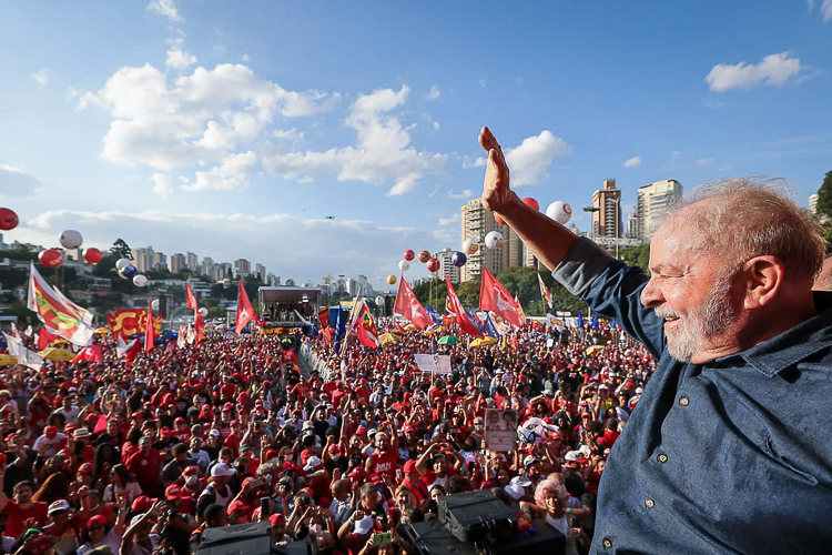 Presidente Lula, durante o discurso no Vale da Anhangabaú, centro de São Paulo - Foto: Reprodução