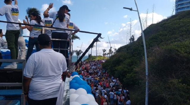 25ª Marcha para Jesus em Salvador (Foto: Emilly Oliveira/Correio)
