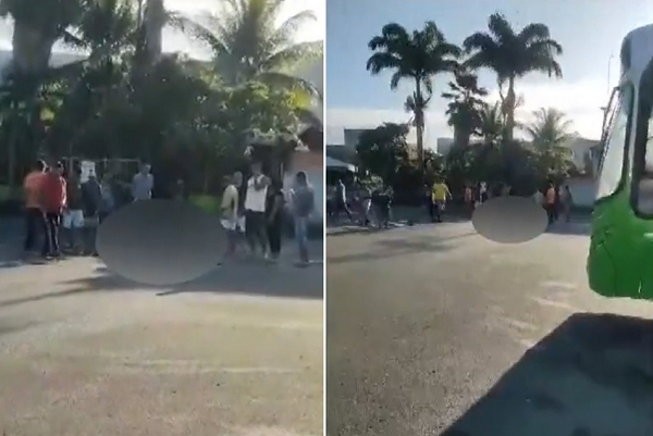 Uma mulher foi morta com golpes de tesoura na manhã deste sábado (8) em Camaçari. O crime aconteceu por volta das 7h, no estacionamento da feira livre (Foto: Reprodução)