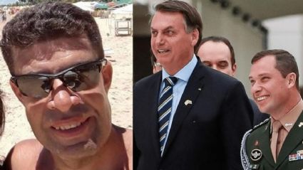 Luis Marcos dos Reis está preso desde o escândalo das carteiras de vacinação falsas. O salário dele era de R$ 13 mil no período da movimentação, entre fevereiro de 2022 e maio de 2023 - Sargento Reis, Jair Bolsonaro e o tenente-coronel Mauro Cid. - Redes sociais - Agência Brasil