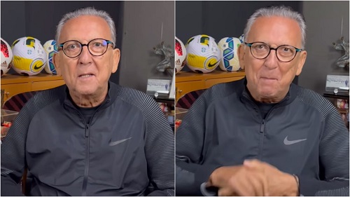 Galvão Bueno. Reprodução/Instagram.