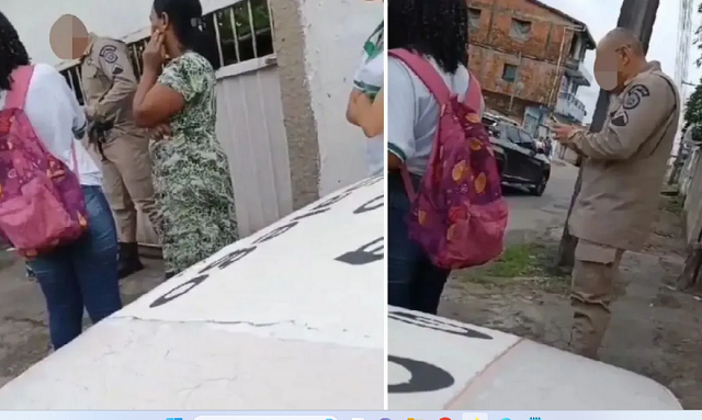 O policial militar foi identificado e responderá a processo disciplinar na Corregedoria da corporação (Foto: Reprodução/Redes Sociais)