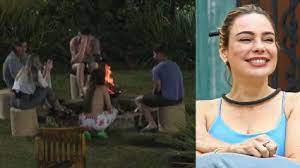 A jornalista revela detalhes chocantes de sua demissão do SBT, incluindo ligações de Bolsonaro e pressão do Ministro das Comunicações, Fabio Faria, genro de Silvio Santos. - Na imagem, Rachel Sheherazade em conversa com 'peões' no programa A Fazenda, da Record. Twitter