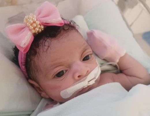 Laylla Victória tem 35 dias de vida e nasceu com cardiopatia congênita (Foto: Reprodução/Redes sociais)