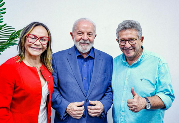 Ivoneide Caetano, Lula e Luiz Caetano (Foto: Reprodução)