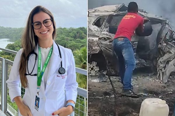 Pothira Carneiro Cerqueira Souza, de 30 anos, morreu após o carro que dirigia bater de frente com outro veículo (Foto: Reprodução)