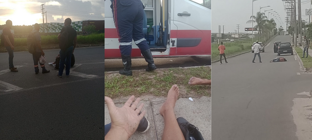 Passageiros foram atendidos após pularem de ônibus (Foto: Reprodução)