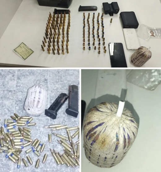 De acordo com a polícia, as armas e munições são considerados de uso restrito pelas forças de segurança (Foto: Divulgação/Polícia Militar)